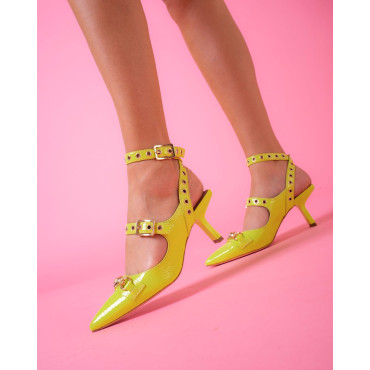 Slingback Vcz Neon Salto Medio