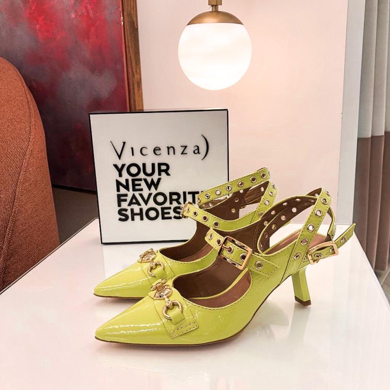 Slingback Vcz Neon Salto Medio