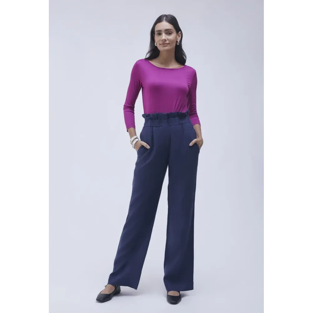 Blusa Lemon  Manga 3/4 Decote Canoa Modal Aghata Rosa