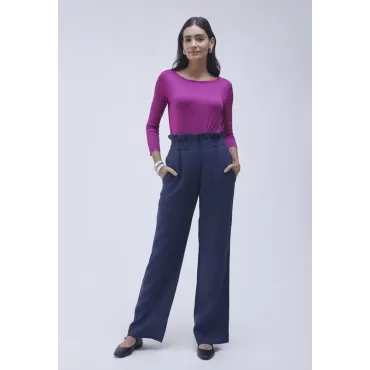 Blusa Lemon  Manga 3/4 Decote Canoa Modal Aghata Rosa