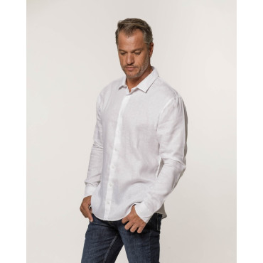 Camisa Lemon Linho Masculina Branca