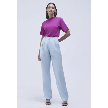T-Shirt Lemon Gola Turtleneck Modal Rosa