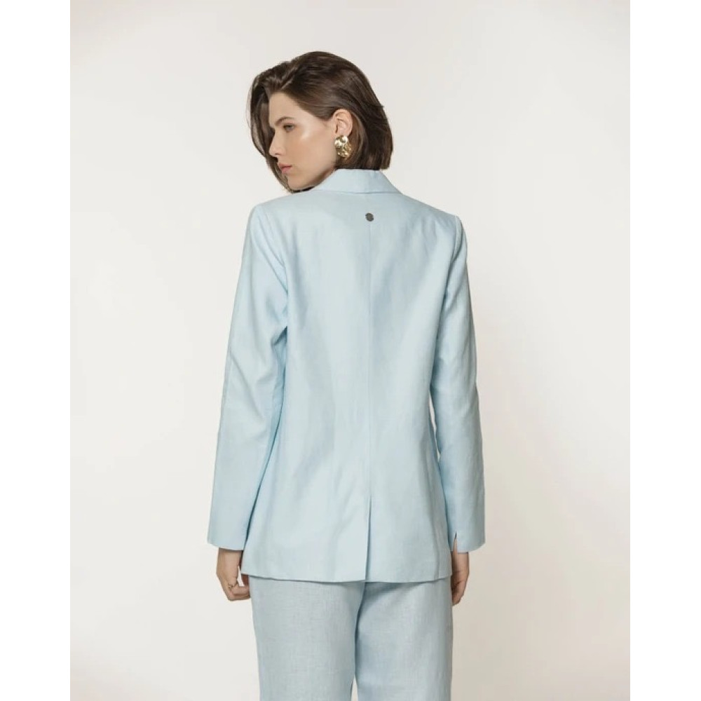 Blazer Lemon Linho Soft Blue