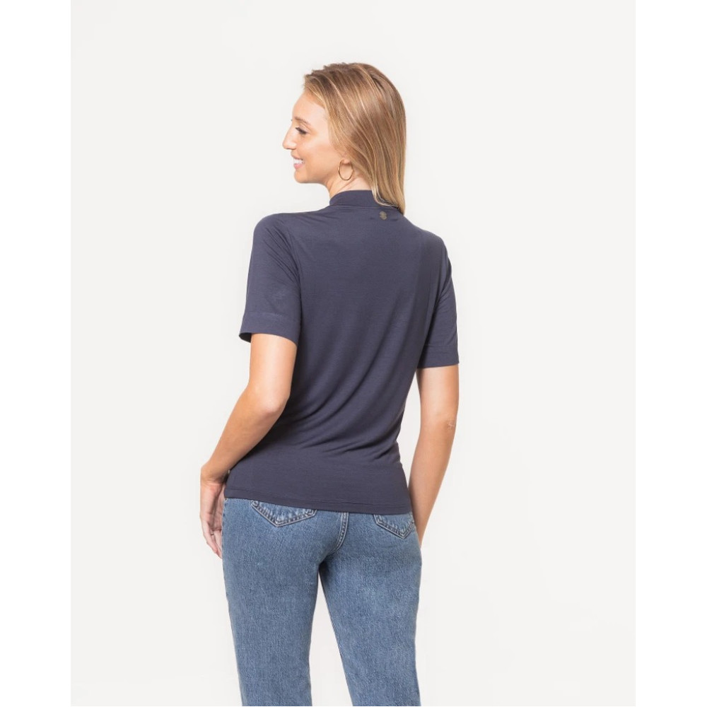 T-shirt Lemon Gola Turtleneck Modal Marinho