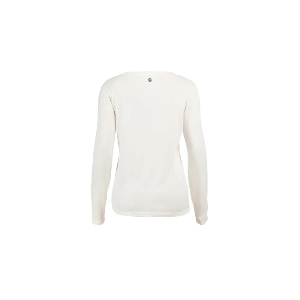 Blusa Lemon Manga Longa Gola V Modal Off White