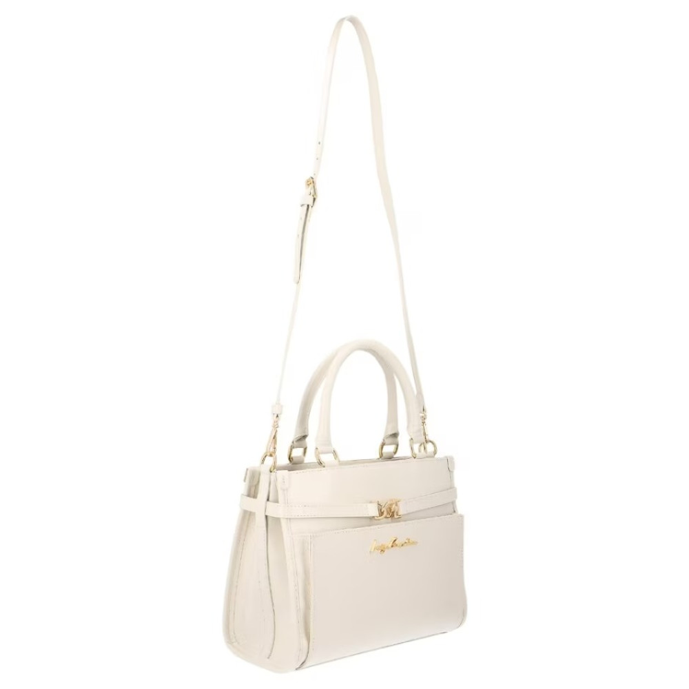 Bolsa Luiza Barcelos Grande Em Tressê De Couro Off White