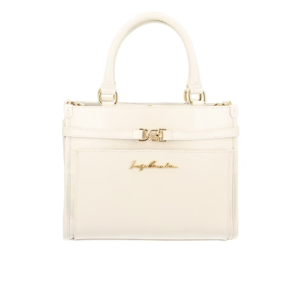 Bolsa Luiza Barcelos Grande Em Tressê De Couro Off White