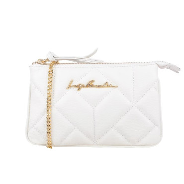 Bolsa Luiza Barcelos Pequena Dupla Tira Corrente Off-White