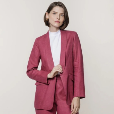 Blazer Lemon De Linho Feminino Cherry