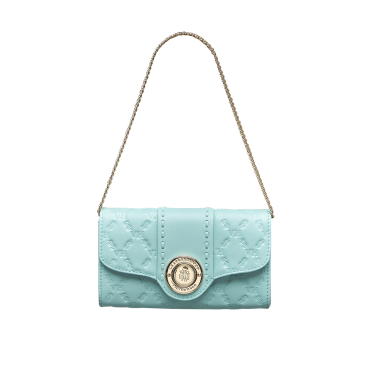 Bolsa Lock Clutch Elos Turquesa Victor Hugo