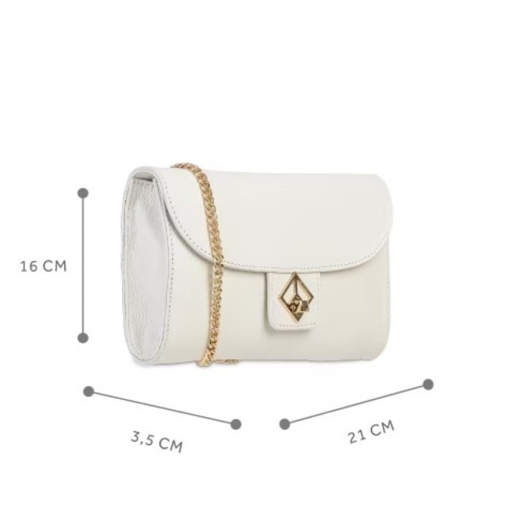 Bolsa Luiza Barcelos Carteira Pequena Off White