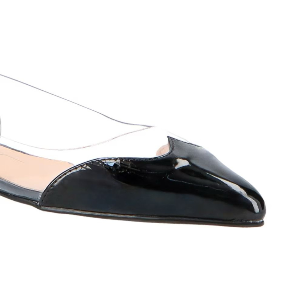 Sapatilha Luiza Barcelos Slingback Vinil Preta