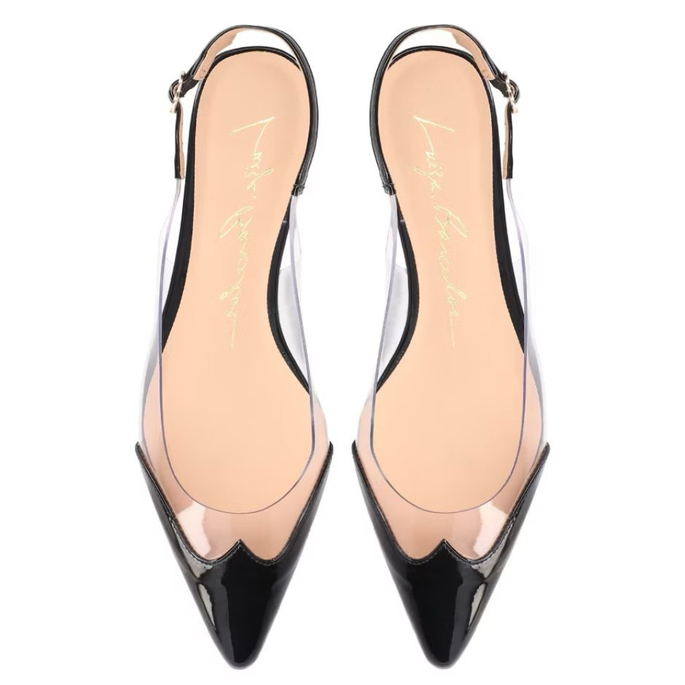 Sapatilha Luiza Barcelos Slingback Vinil Preta