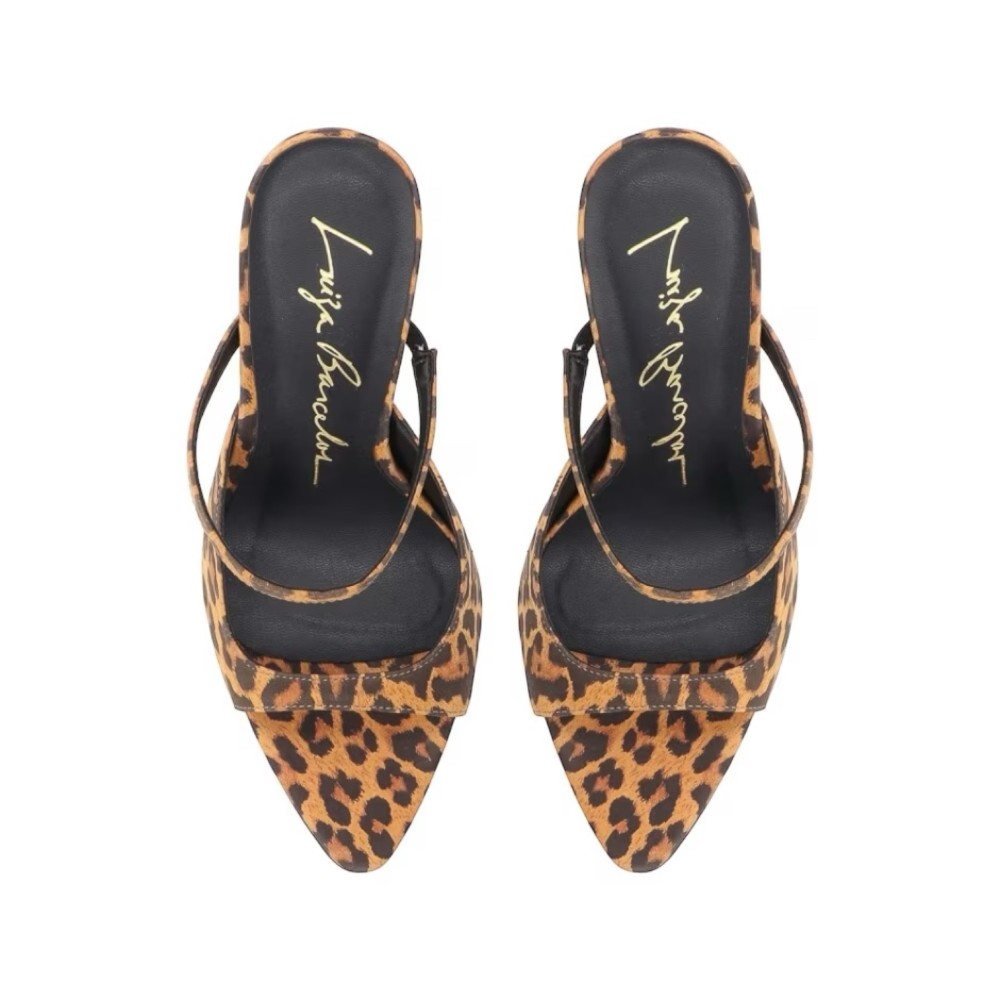 Mule Luiza Barcelos Salto Alto Animal Print