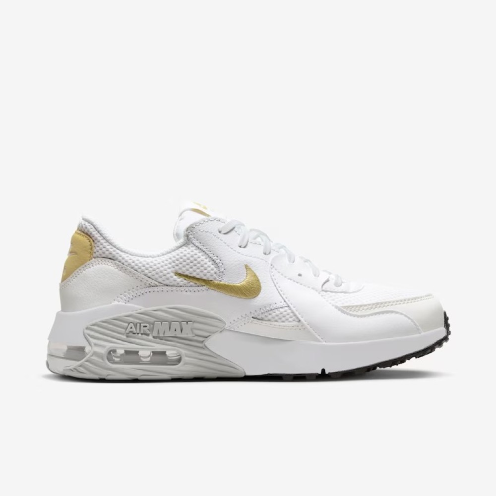 Tênis Nike Air Max Branco Com Dourado