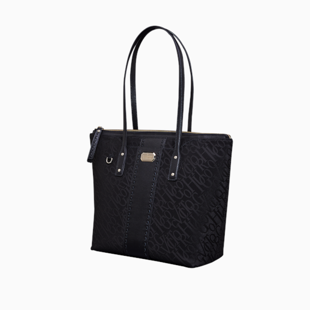 Bolsa Foxy Duca Pocket Jacquard Preto Victor Hugo