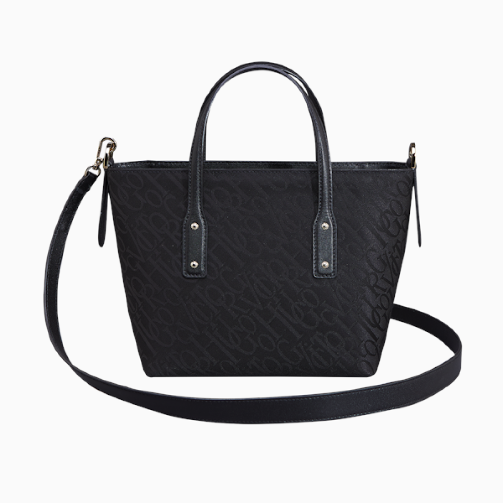 Bolsa Chelsea Duca Pocket Al Mini Preto Jacquard Victor Hugo