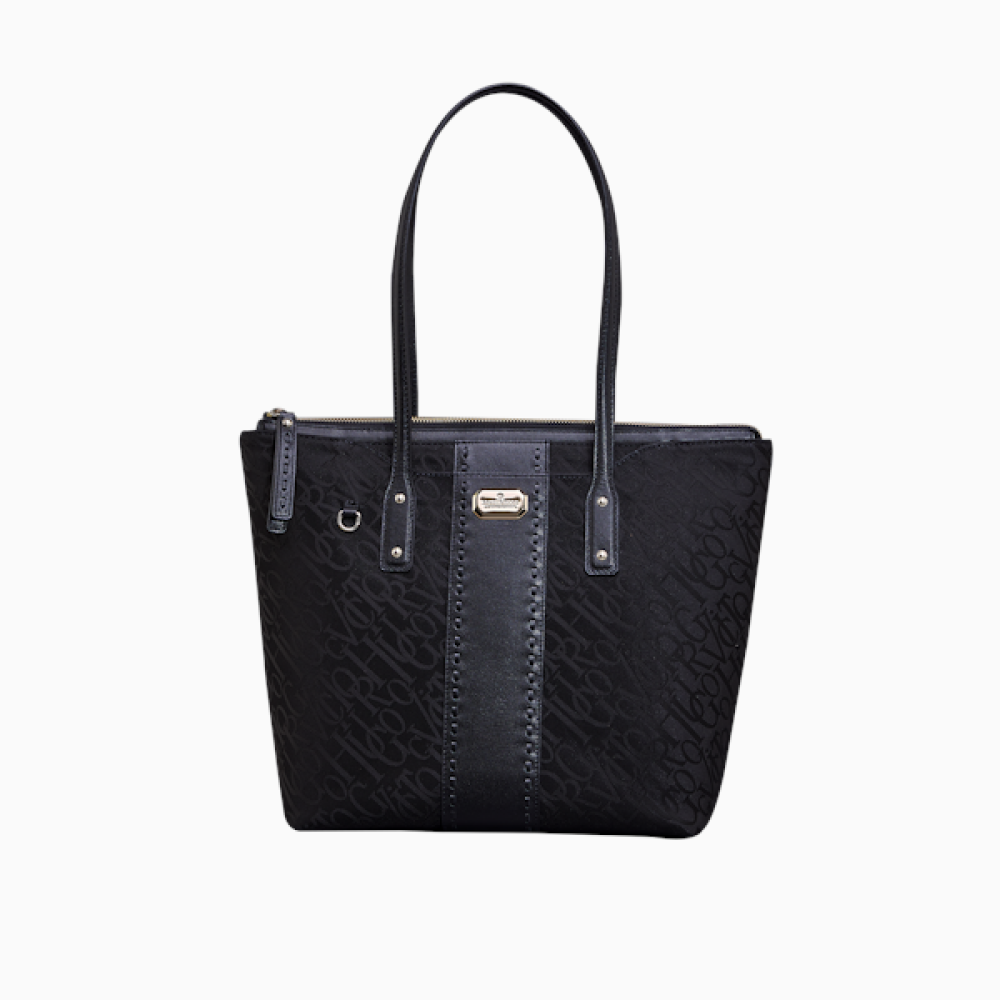 Bolsa Foxy Duca Pocket Jacquard Preto Victor Hugo