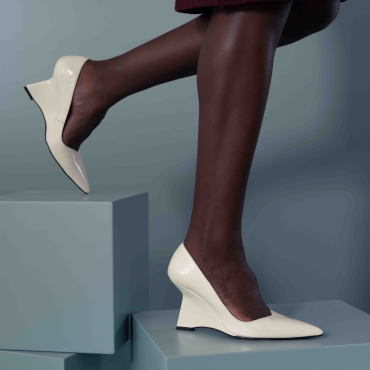 Scarpin Luiza Barcelos Anabela Off White