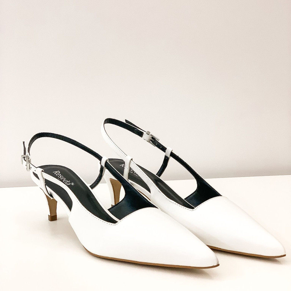 Scarpin Resedá Cristalini Branco