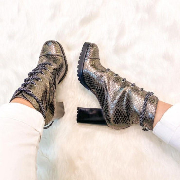 Bota Vicenza Metal Prata