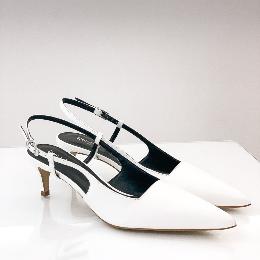 Scarpin Resedá Cristalini Branco