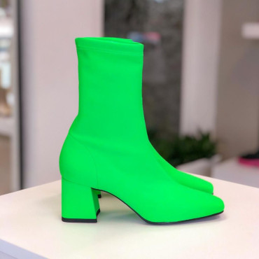 Bota Resedá Lycra Salto Bloco Verde